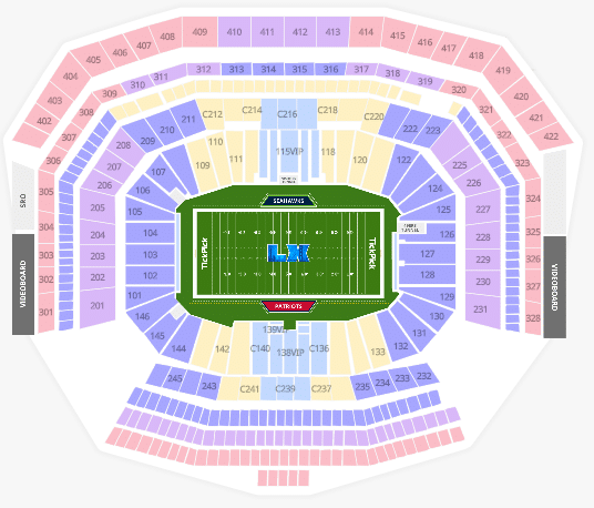 Interactive Super Bowl Seating Chart for SoFi Stadium